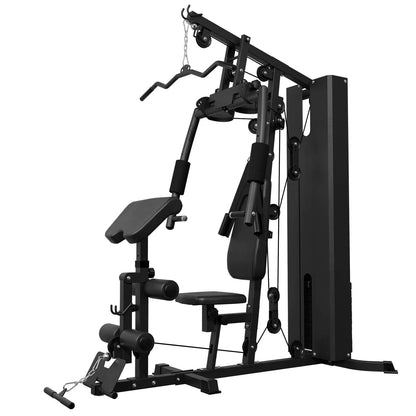 Home Gym Station, Workout Station with 138LBS Weight Stack, Workout Gym Equipment Weight Machine Home Gym System